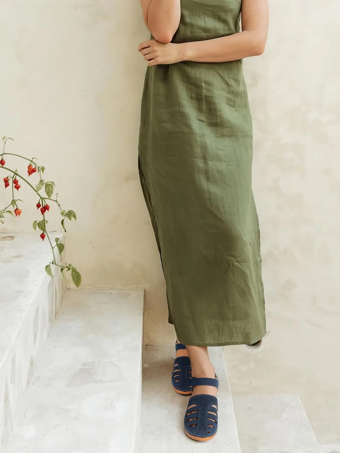 SHIBEVER Closed Toe Sandals Women: Summer Dressy Wedge Sandal - Fisherman Comfortable Hollow Out Sandals