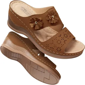 SHIBEVER Wedge Sandals for Dressy Women Platform Summer Womens Low Heels Arch Support Sandal
