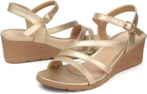 SHIBEVER Wedge Sandals for Women Dressy: Summer Low Wedges Womens Comfortable Open Toe Sandal