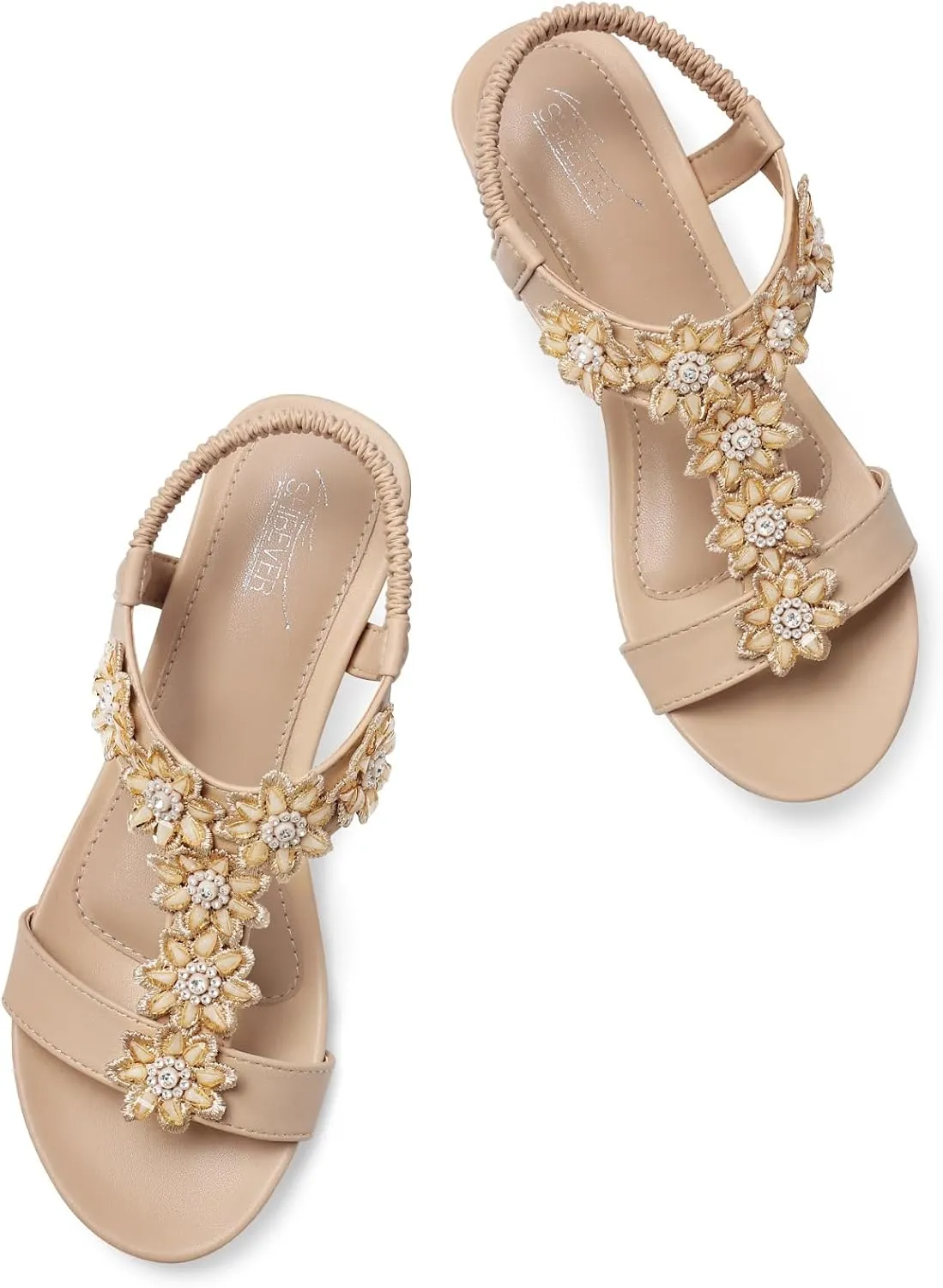 SHIBEVER Wedge Sandals for Women Dressy: Summer Platform Comfortable Low Wedges Womens Sandal