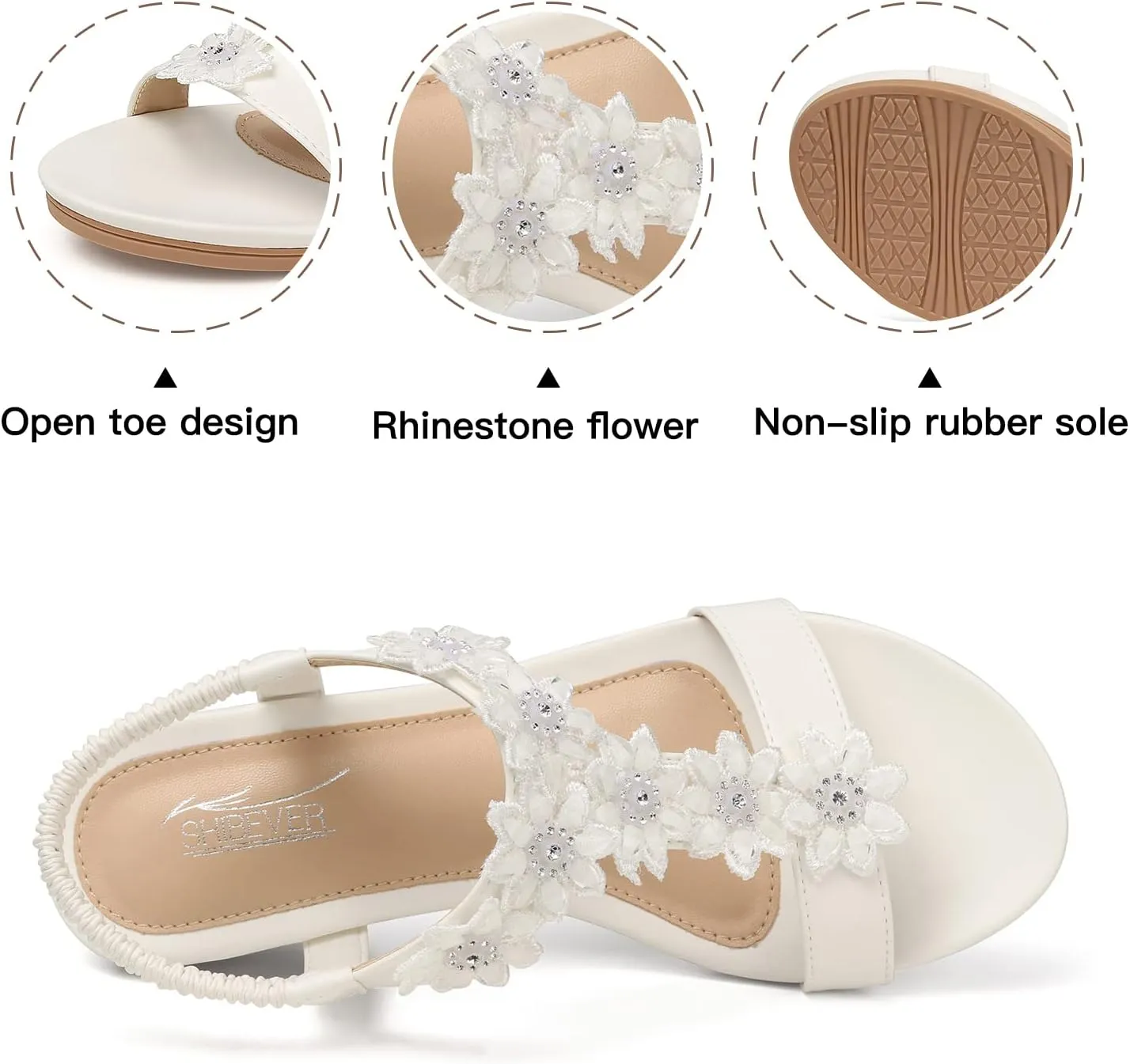 SHIBEVER Wedge Sandals for Women Dressy: Summer Platform Comfortable Low Wedges Womens Sandal