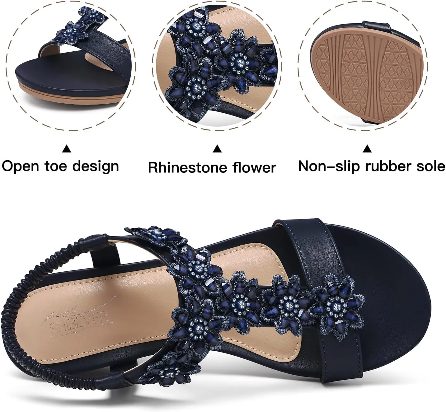 SHIBEVER Wedge Sandals for Women Dressy: Summer Platform Comfortable Low Wedges Womens Sandal