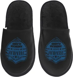 Shield Vintage Stamp Prints And Badge Decals Slippers For Women Men Cozy Indoor And Outdoor Slip On Slippers Fuzzy House Shoes