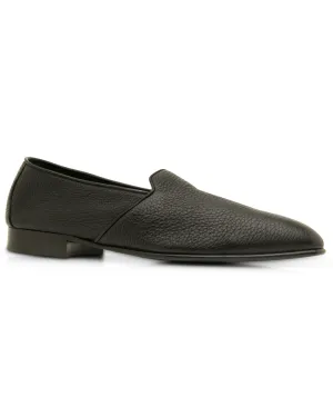 Shore Deerskin Loafer in Black