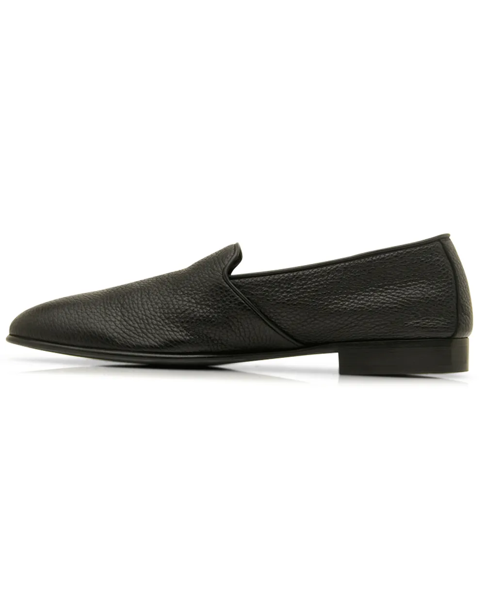 Shore Deerskin Loafer in Black