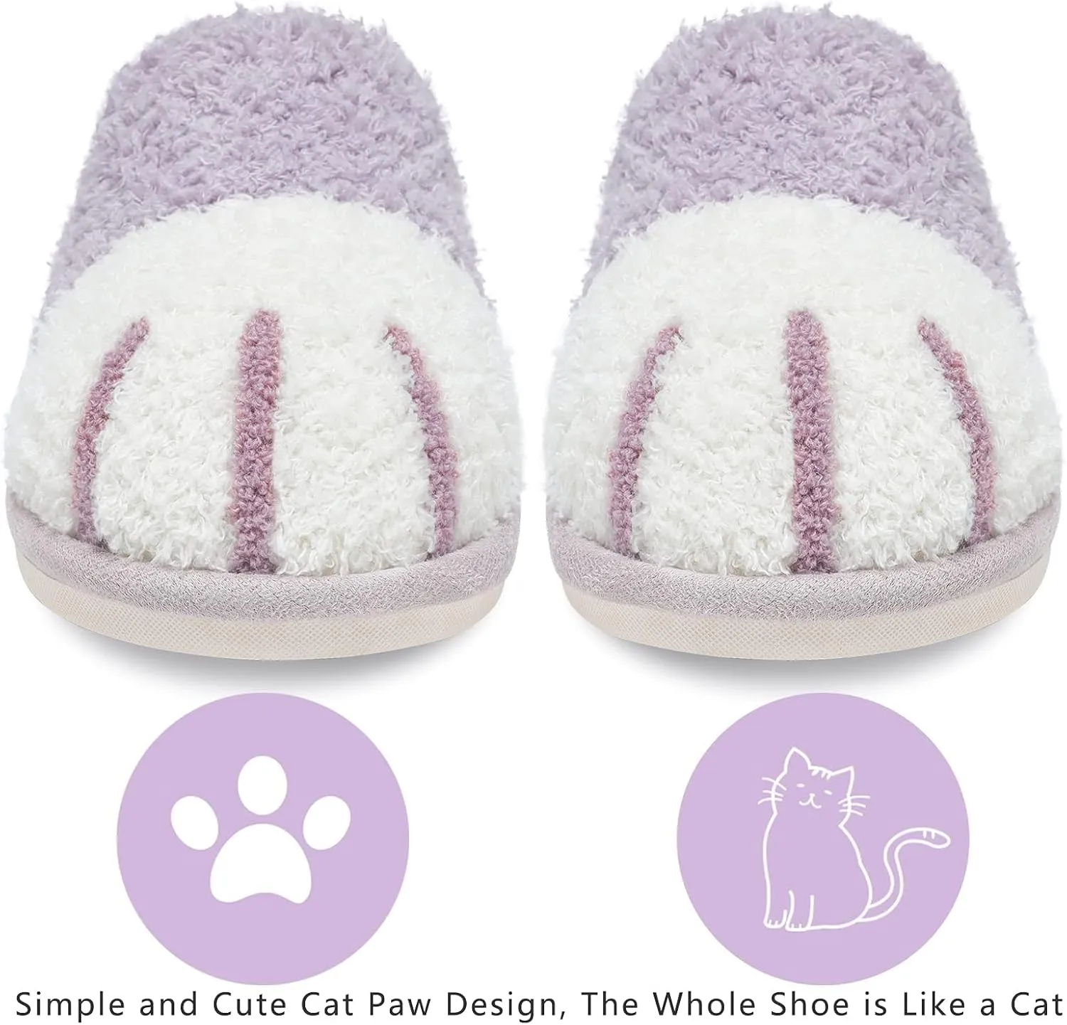 SINNO Cute Animal Slippers for Women Indoor Outdoor Memory Foam House Slipper Soft Warm Cozy Fuzzy Bedroom Non-Slip Shoes Christmas Gift ladies