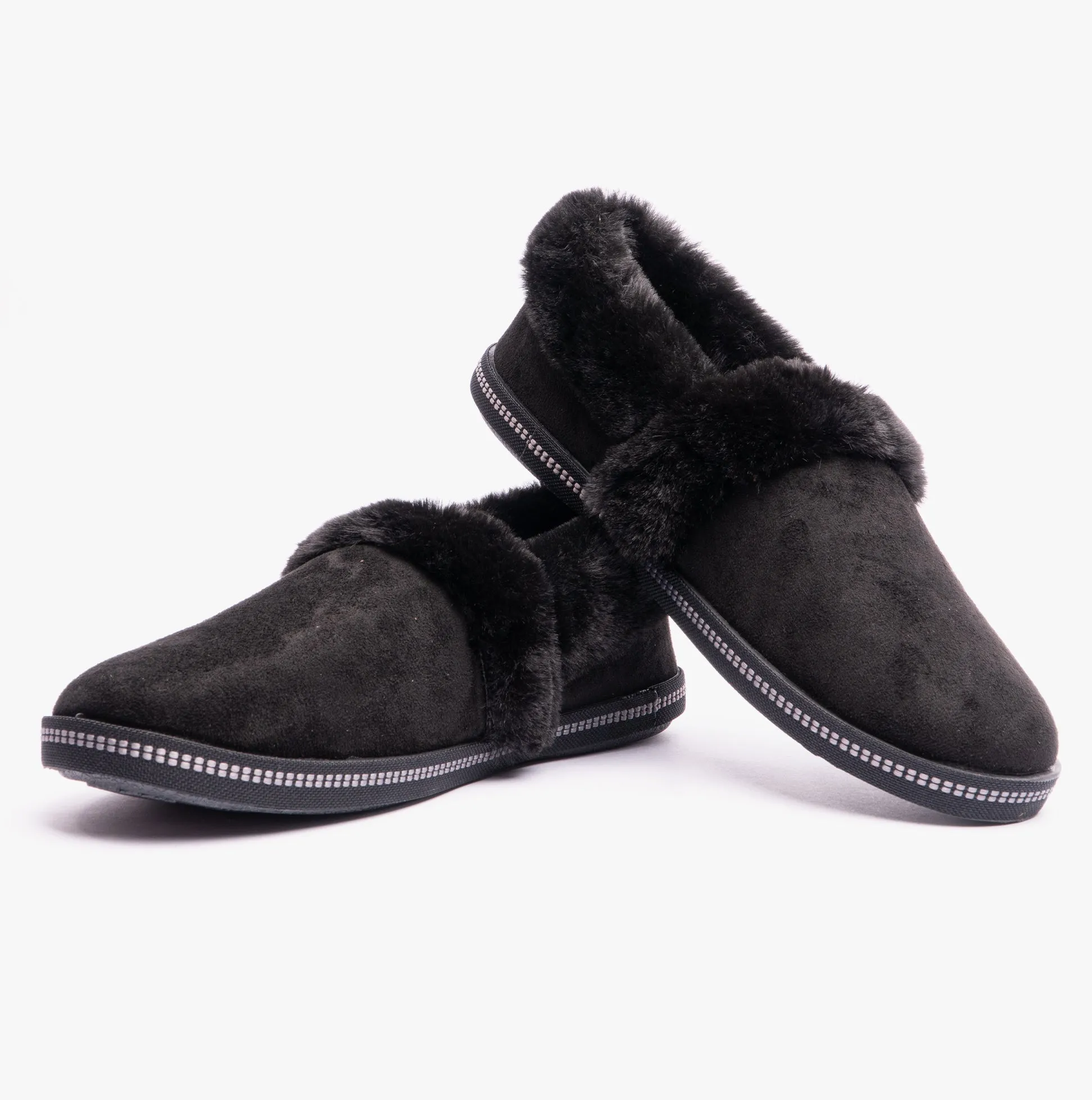 Skechers 32777/BBK COZY CAMPFIRE TEAM TOASTY Womens Full Slippers Black
