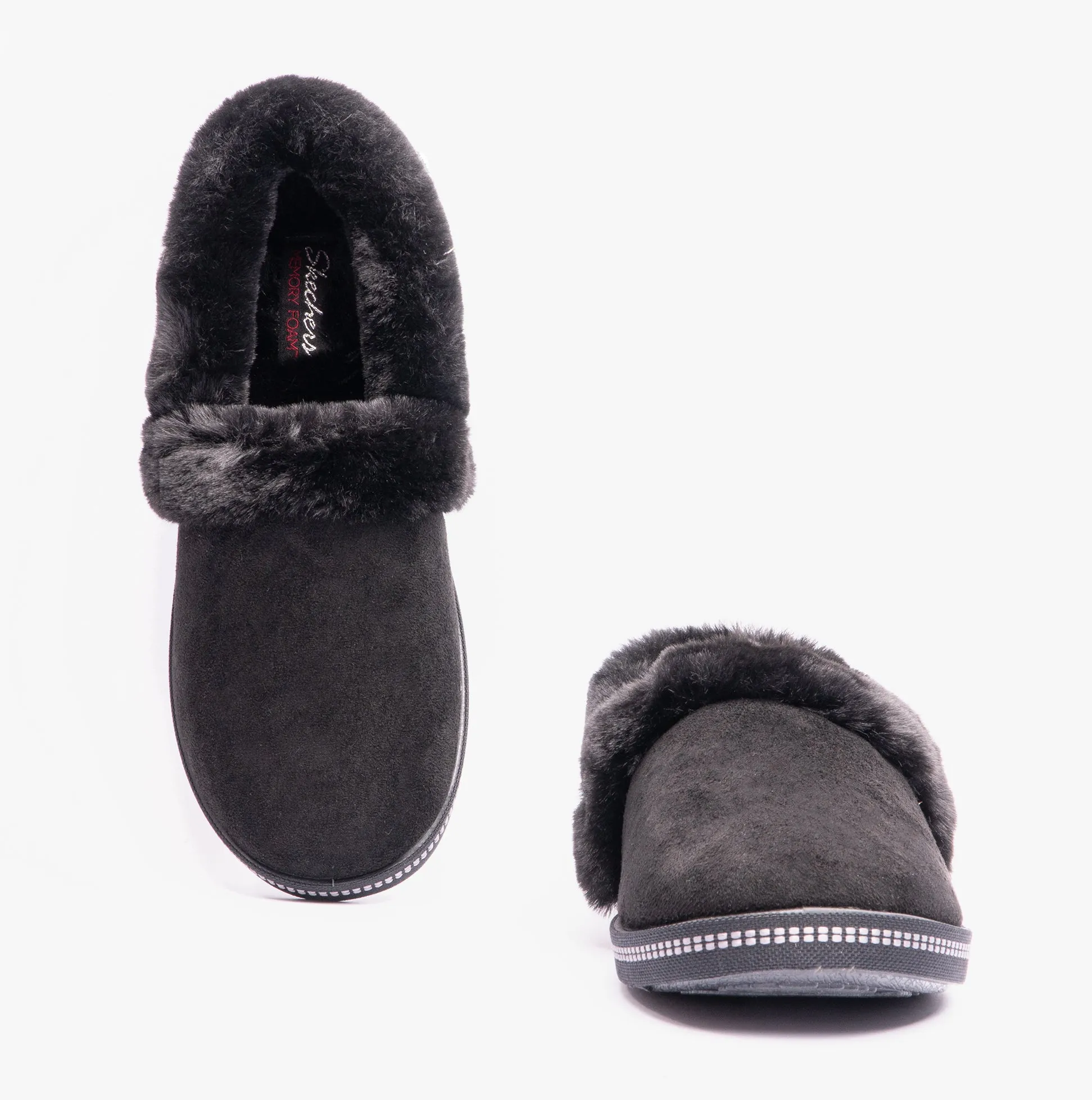Skechers 32777/BBK COZY CAMPFIRE TEAM TOASTY Womens Full Slippers Black