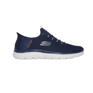 Skechers Men's Summits High Range Hands Free Slip-in Work Shoe, Navy, Wide