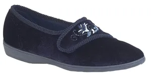 Sleepers LS871C Womens Touch Fastening Embroidered Slipper