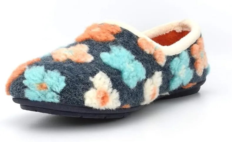 Sleepers Womens/Ladies Gracie Floral Memory Foam Slippers
