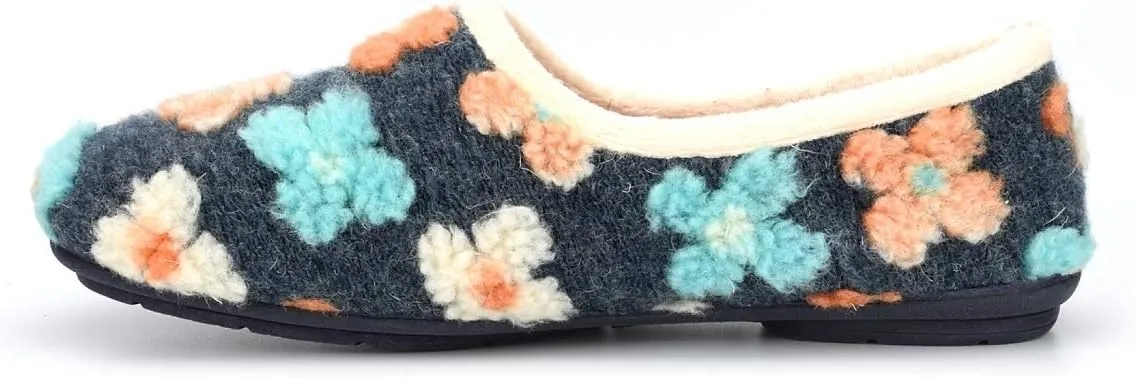 Sleepers Womens/Ladies Gracie Floral Memory Foam Slippers