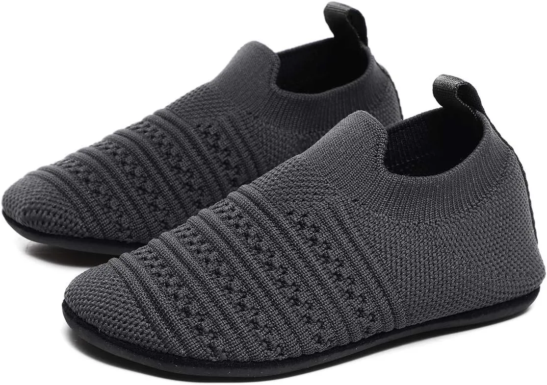SLEVEL Comfort Toddler Slippers Lightweight Little Kids Indoor Non Slip Grip Around The House Home Shoes for Boys Girls