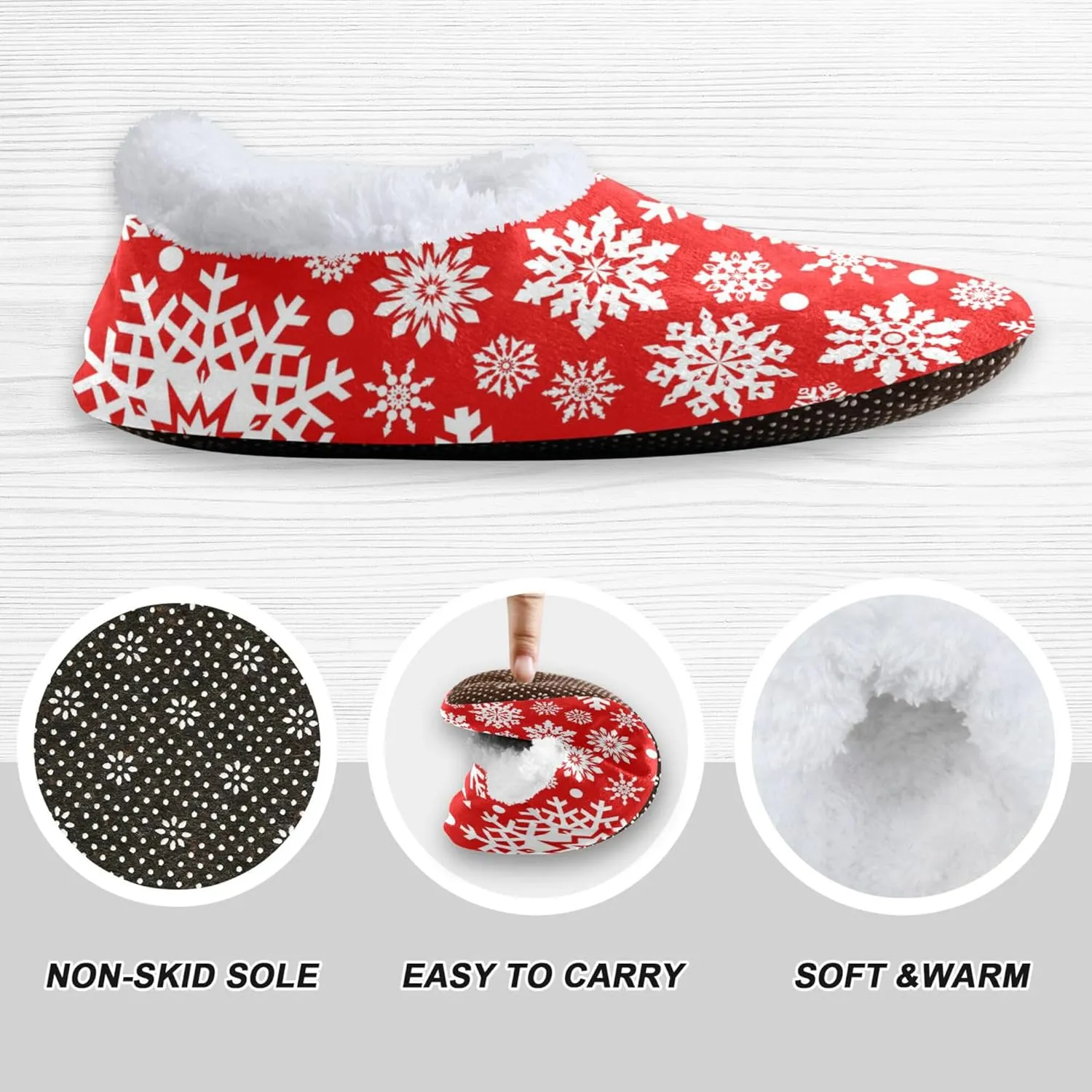 Slippers for Women Men, Fuzzy Memory Foam Slippers Shoes Winter Indoor Home Bedroom Spa Travel