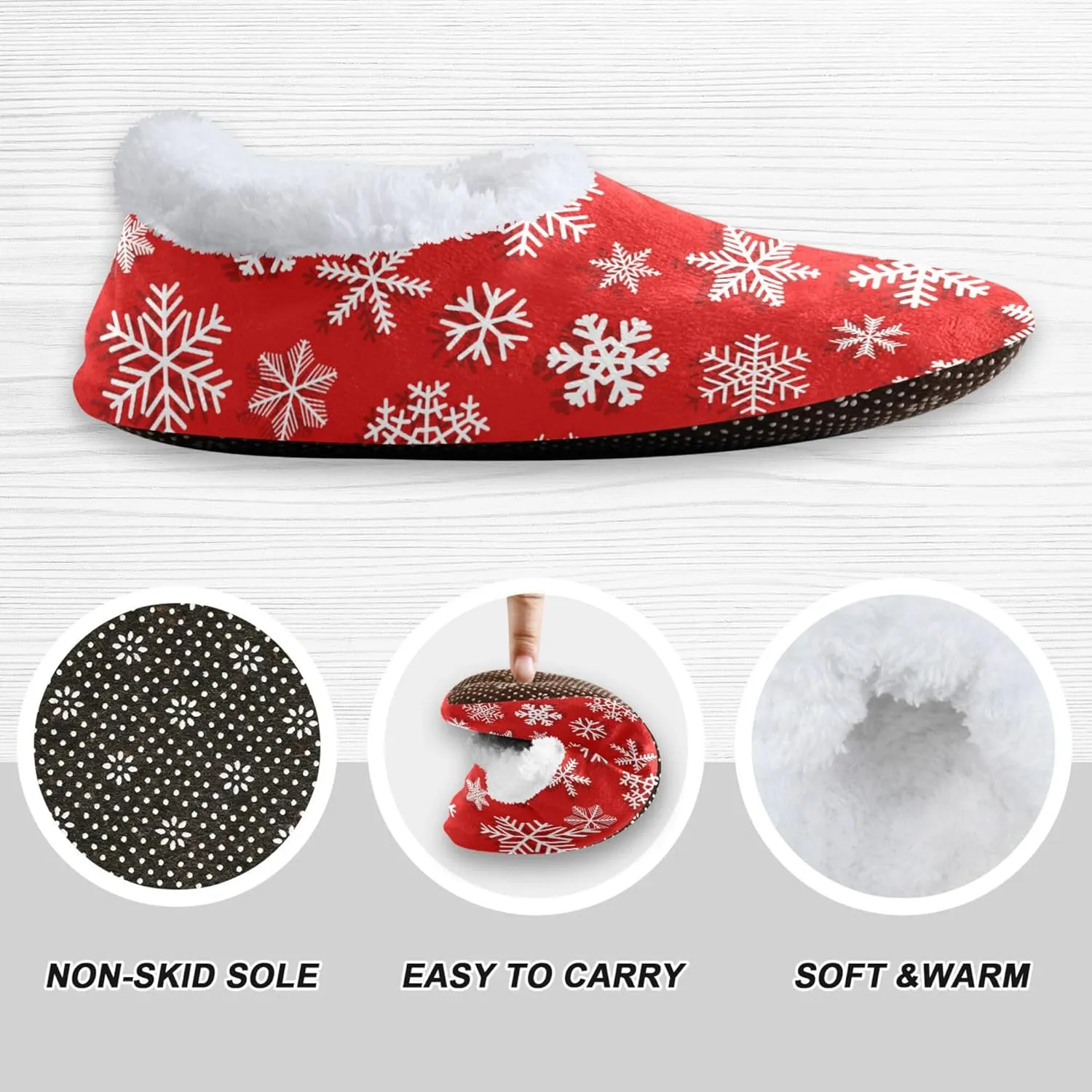 Slippers for Women Men, Fuzzy Memory Foam Slippers Shoes Winter Indoor Home Bedroom Spa Travel