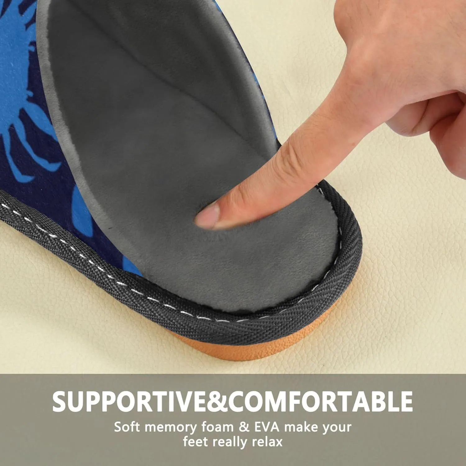 Slippers for Women Men, Indoor Outdoor Slippers, Memory Foam House Home Slippers Shoes