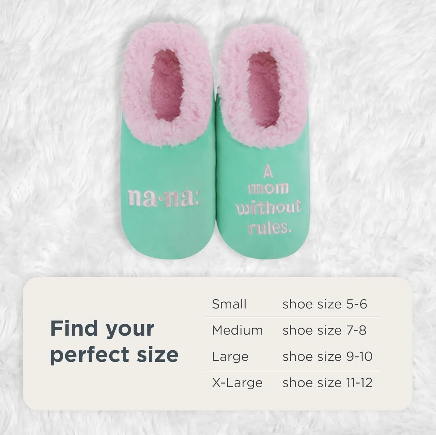 Snoozies Pairable Slipper Socks - Funny House Slippers for Women, Non-Slip Fuzzy Slipper Socks