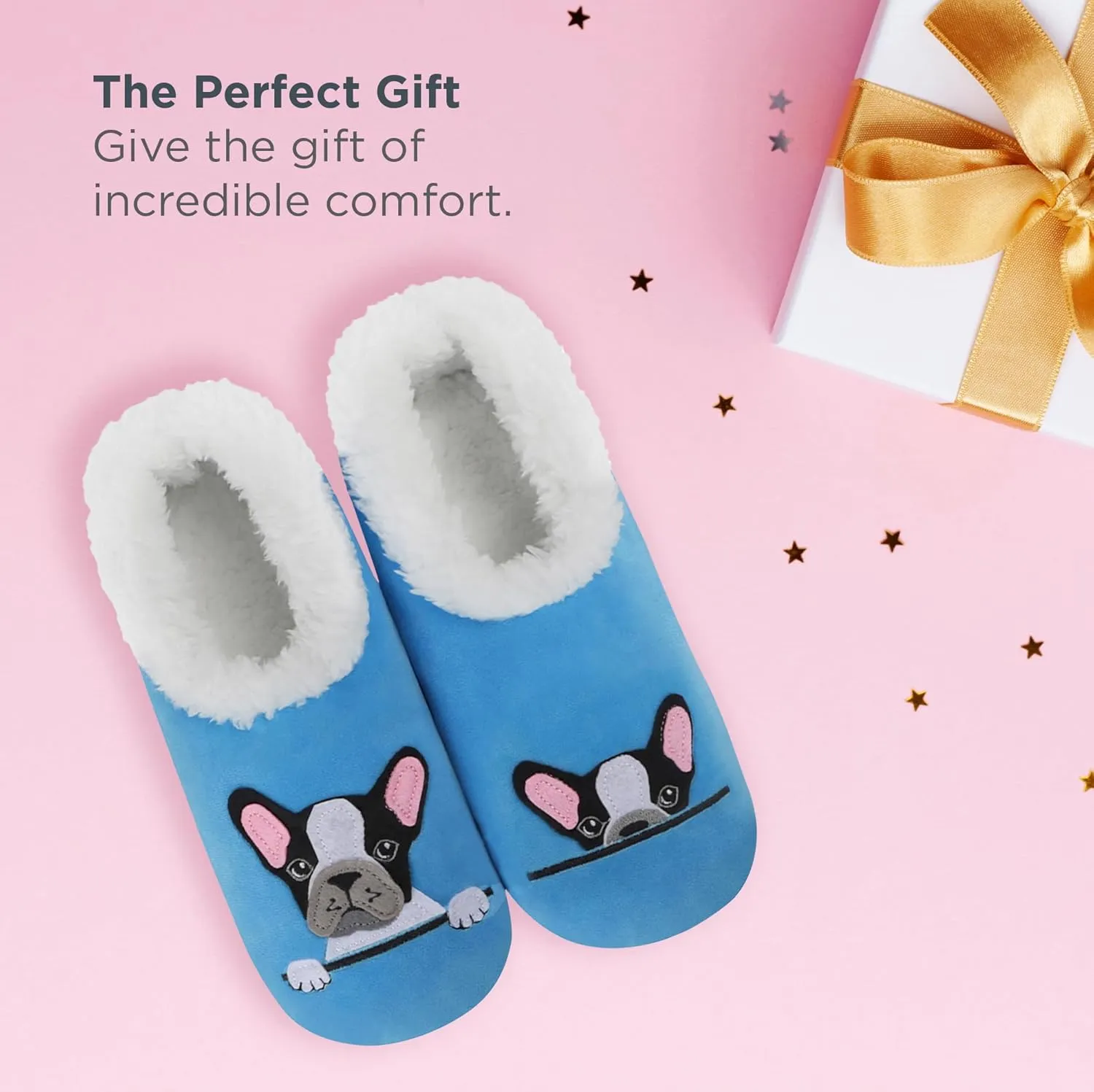 Snoozies Pairable Slipper Socks - Funny House Slippers for Women, Non-Slip Fuzzy Slipper Socks
