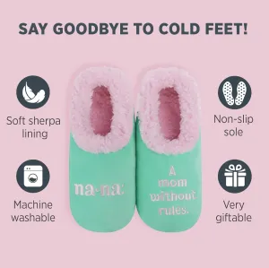 Snoozies Pairable Slipper Socks - Funny House Slippers for Women, Non-Slip Fuzzy Slipper Socks
