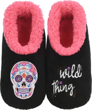 Snoozies Pairable Slipper Socks - Funny House Slippers for Women, Non-Slip Fuzzy Slipper Socks