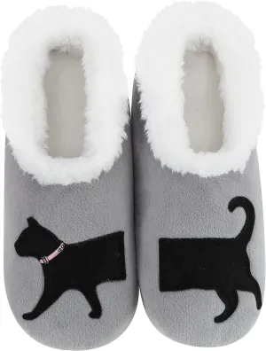 Snoozies Pairable Slipper Socks - Non-Slip Fuzzy Cat Slippers for Women
