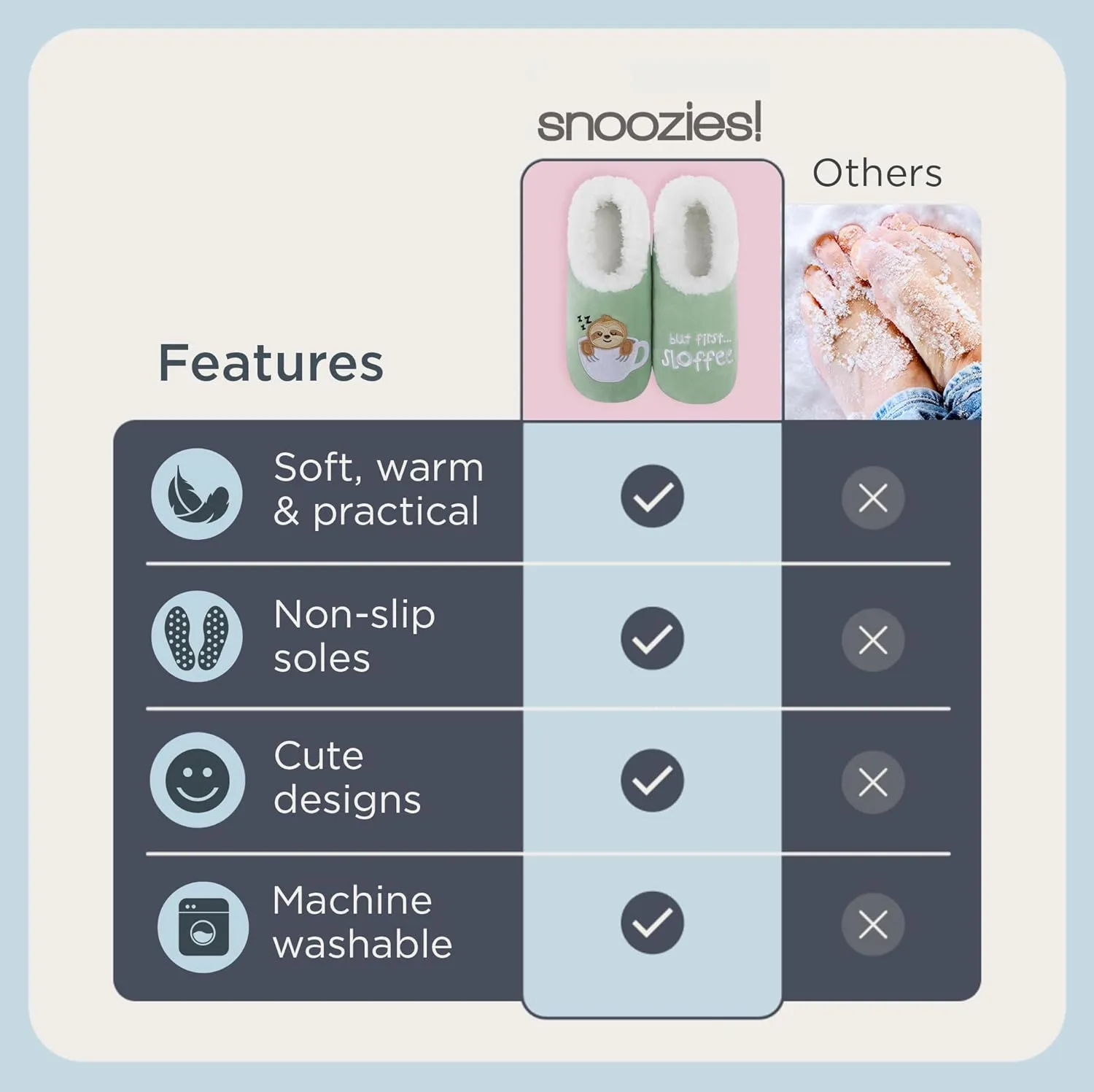 Snoozies Pairable Slipper Socks - Slippers for Women, Non-Slip Fuzzy Slipper Socks