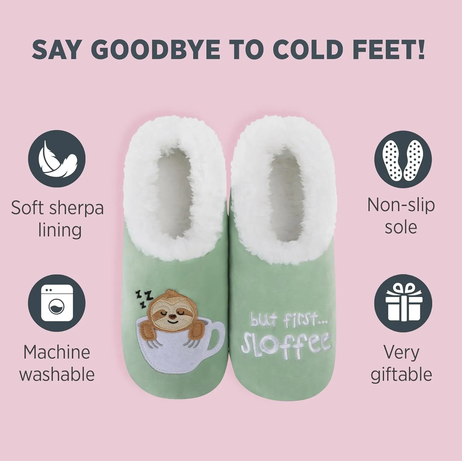 Snoozies Pairable Slipper Socks - Slippers for Women, Non-Slip Fuzzy Slipper Socks