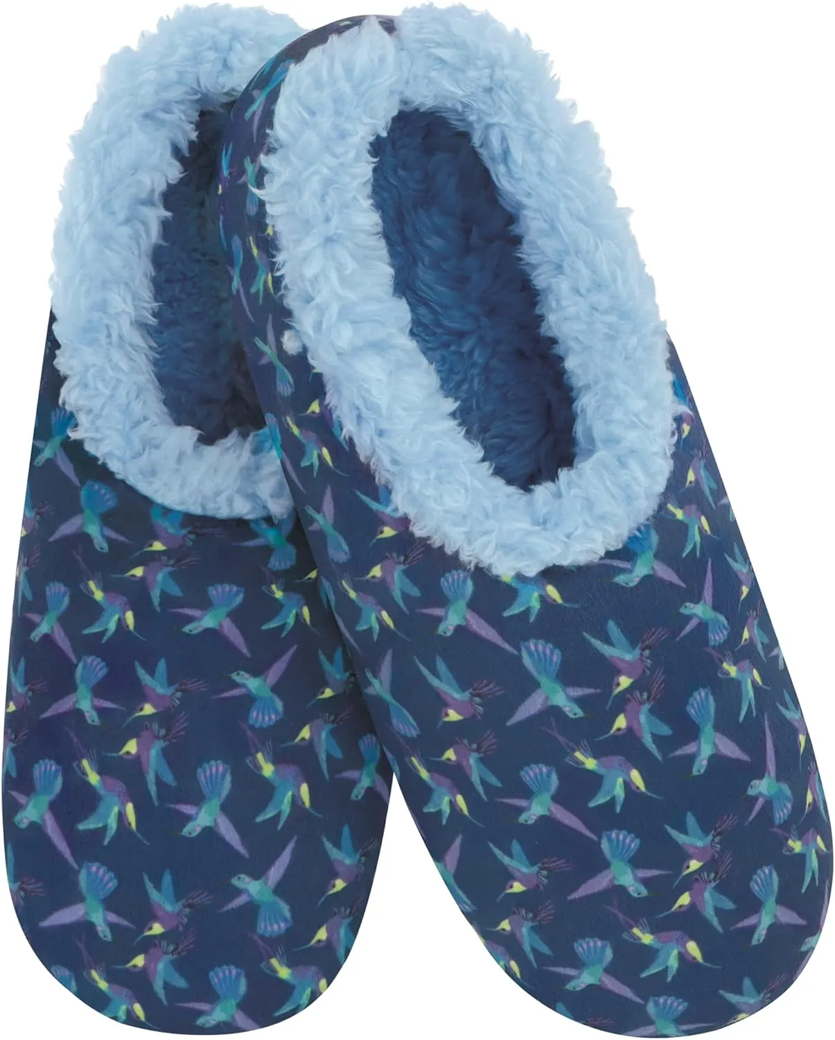 Snoozies Sherpa-Lined Slipper Socks - Fuzzy and Cute Slippers for Women with Non-Slip Sole - Ladies Warm Slippers