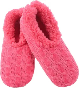 Snoozies Women's Solid Chenille Slippers - Fuzzy Slipper Socks for Women - Multiple Sizes and Colors