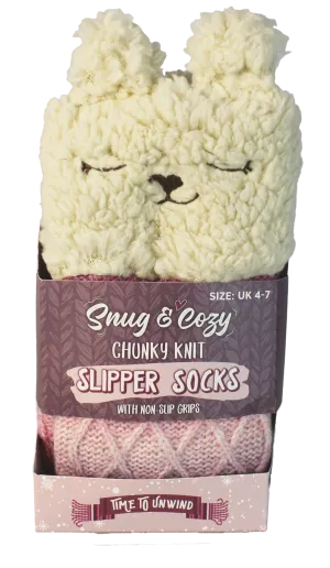Snug & Cosy Chunky Knit Slipper Socks