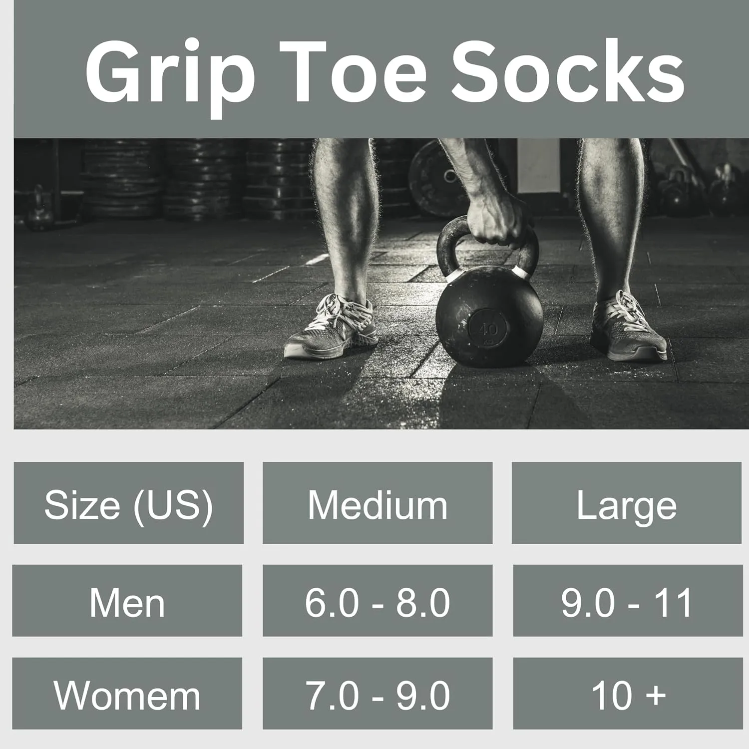 Soxsense Multi-Pack Sports Grip Toe Socks with Cushion, Non-Slip Finger Socks for Pilates, Home Gym, Soccer, basketball