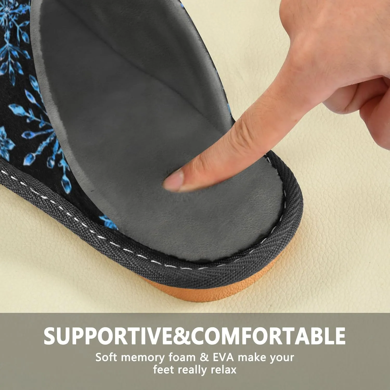Spa Slippers Indoor House Fuzzy Slippers Soft Memory Foam Non-Slip Home Slipper Winter Shoes For Bedroom Hotel Travel 4-11