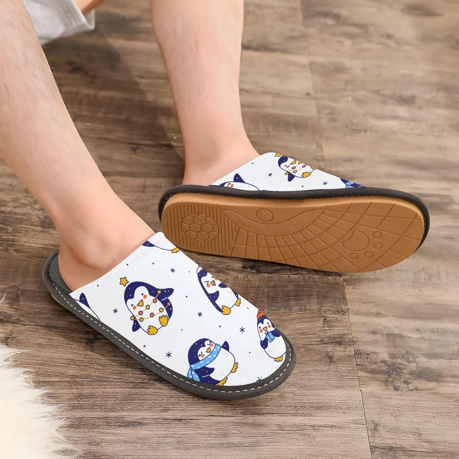 Spa Slippers Indoor House Fuzzy Slippers Soft Memory Foam Non-Slip Home Slipper Winter Shoes For Bedroom Hotel Travel 4-11