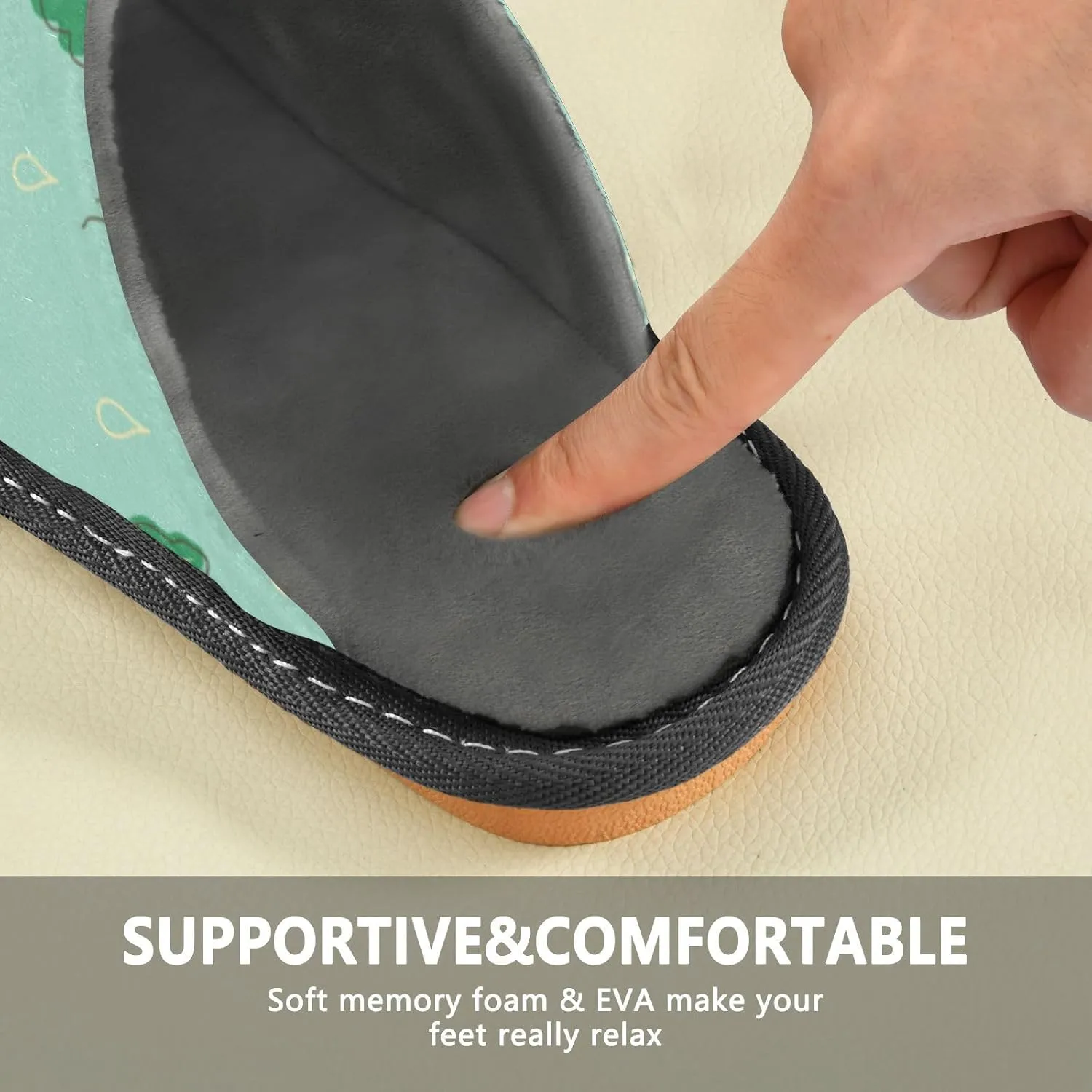 Spa Slippers Indoor House Fuzzy Slippers Soft Memory Foam Non-Slip Home Slipper Winter Shoes For Bedroom Hotel Travel 4-11