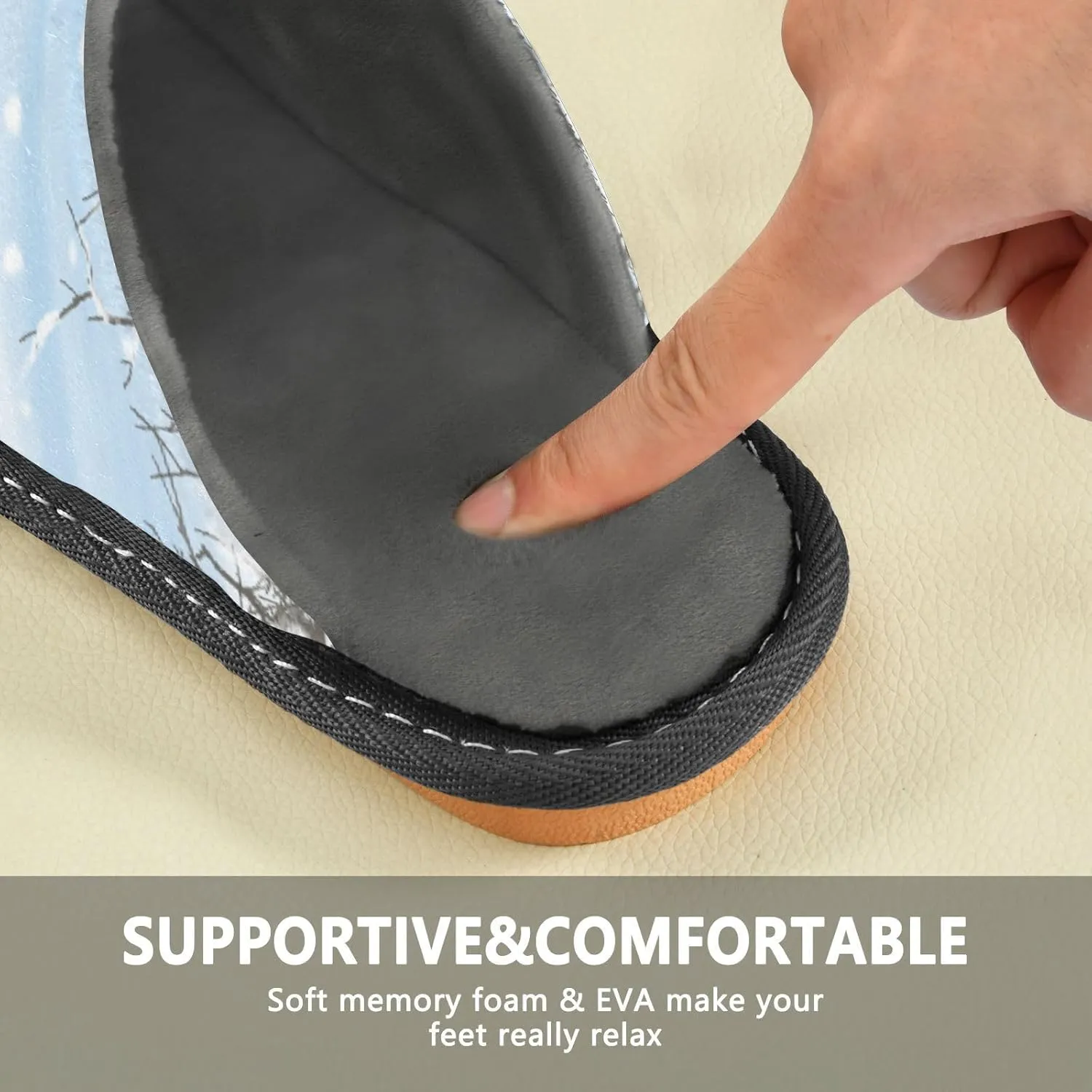 Spa Slippers Indoor House Fuzzy Slippers Soft Memory Foam Non-Slip Home Slipper Winter Shoes For Bedroom Hotel Travel 4-11