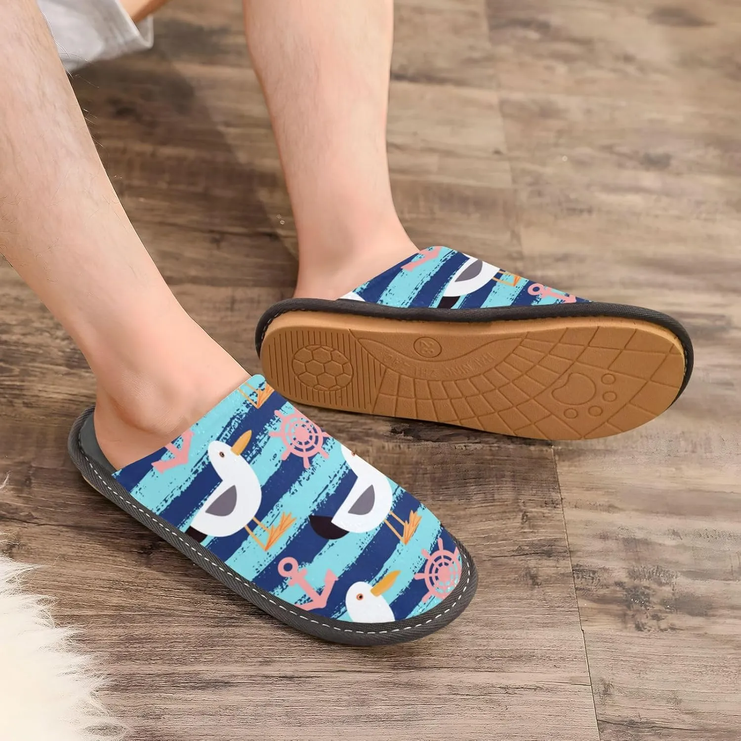 Spa Slippers Indoor House Fuzzy Slippers Soft Memory Foam Non-Slip Home Slipper Winter Shoes For Bedroom Hotel Travel 4-11