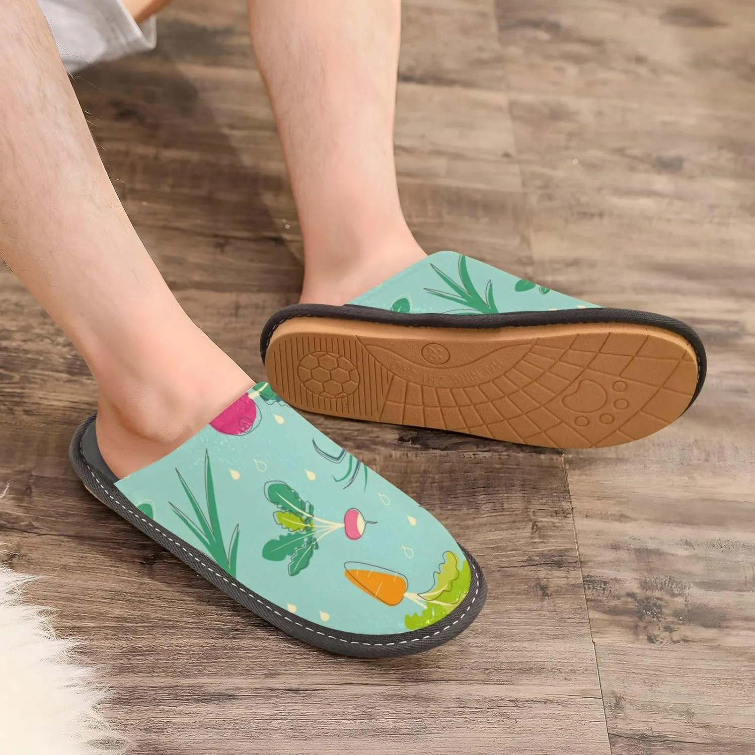 Spa Slippers Indoor House Fuzzy Slippers Soft Memory Foam Non-Slip Home Slipper Winter Shoes For Bedroom Hotel Travel 4-11
