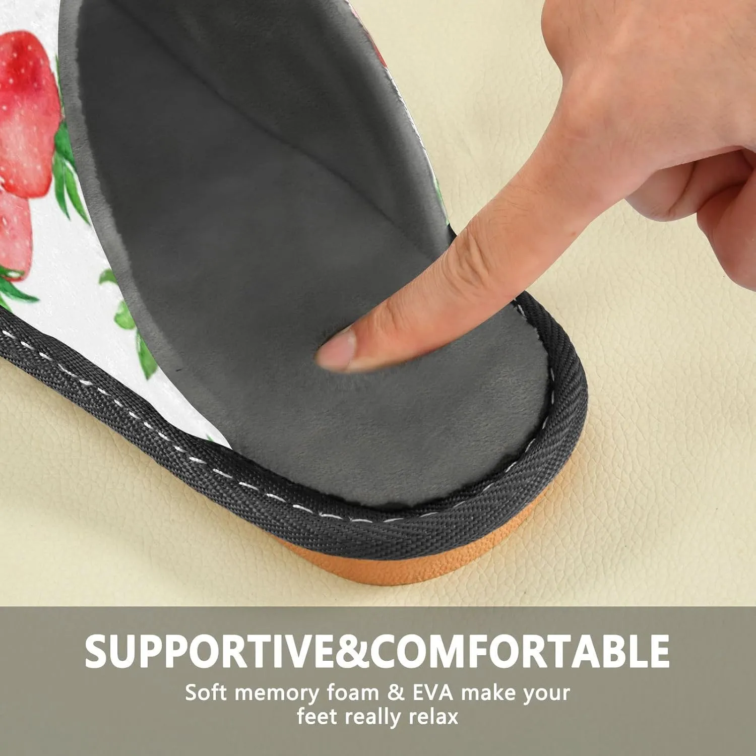 Spa Slippers Indoor House Fuzzy Slippers Soft Memory Foam Non-Slip Home Slipper Winter Shoes For Bedroom Hotel Travel 4-11