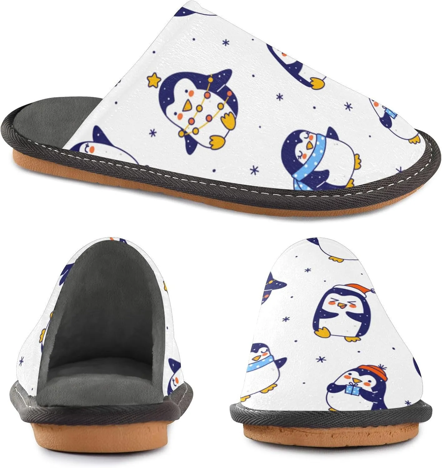 Spa Slippers Indoor House Fuzzy Slippers Soft Memory Foam Non-Slip Home Slipper Winter Shoes For Bedroom Hotel Travel 4-11