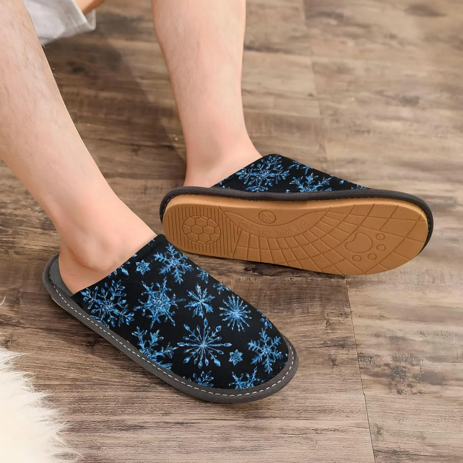 Spa Slippers Indoor House Fuzzy Slippers Soft Memory Foam Non-Slip Home Slipper Winter Shoes For Bedroom Hotel Travel 4-11