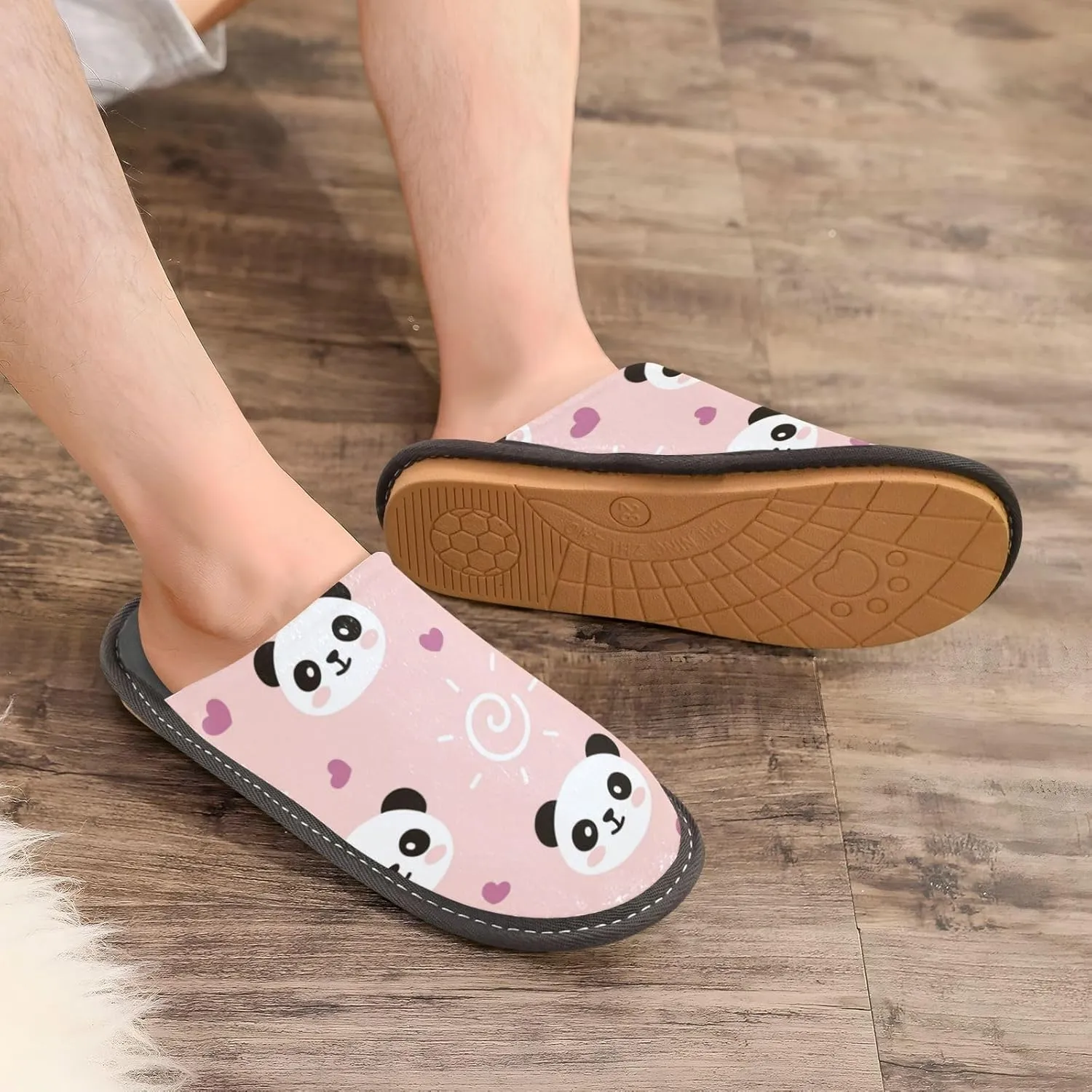 Spa Slippers Indoor House Fuzzy Slippers Soft Memory Foam Non-Slip Home Slipper Winter Shoes For Bedroom Hotel Travel 4-11