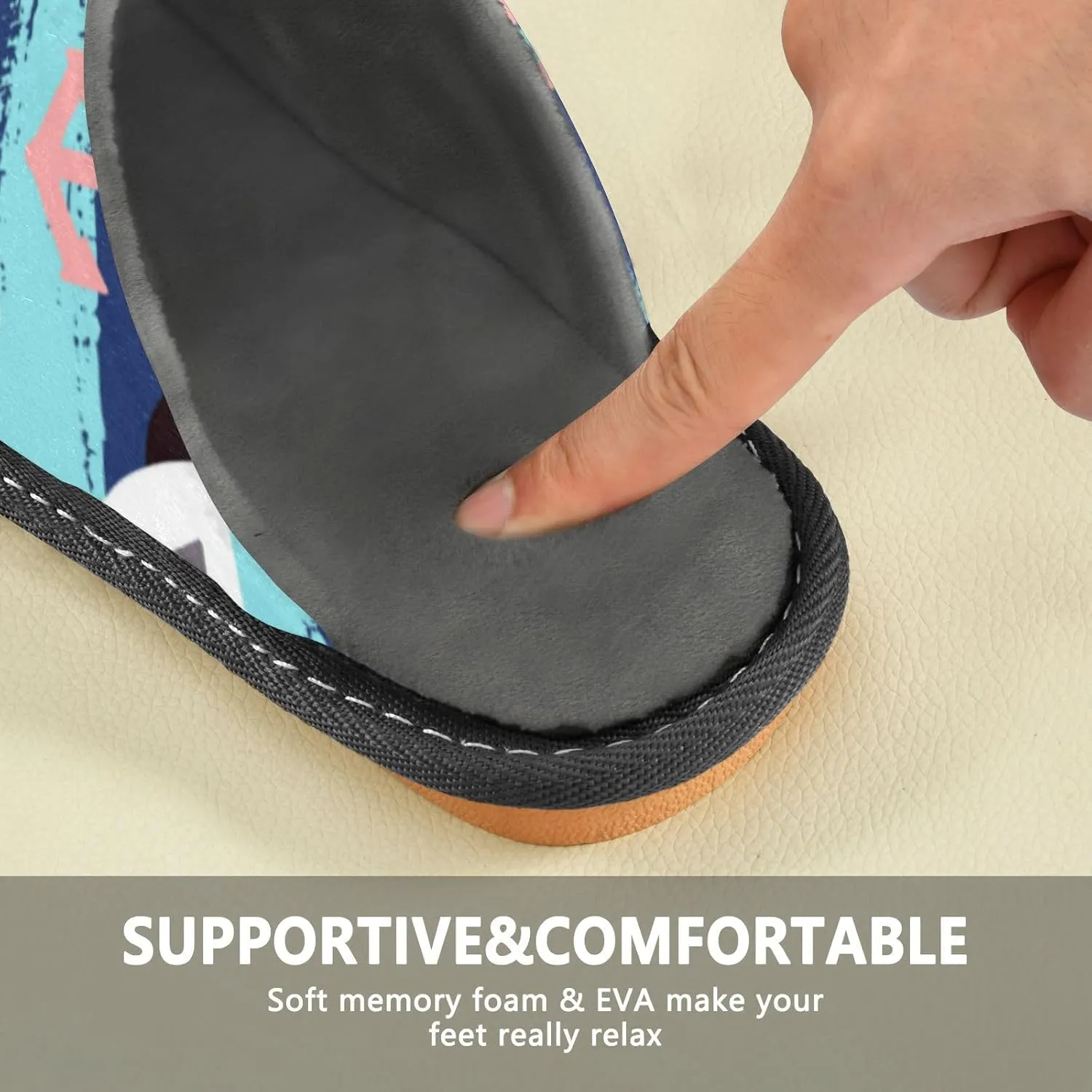 Spa Slippers Indoor House Fuzzy Slippers Soft Memory Foam Non-Slip Home Slipper Winter Shoes For Bedroom Hotel Travel 4-11