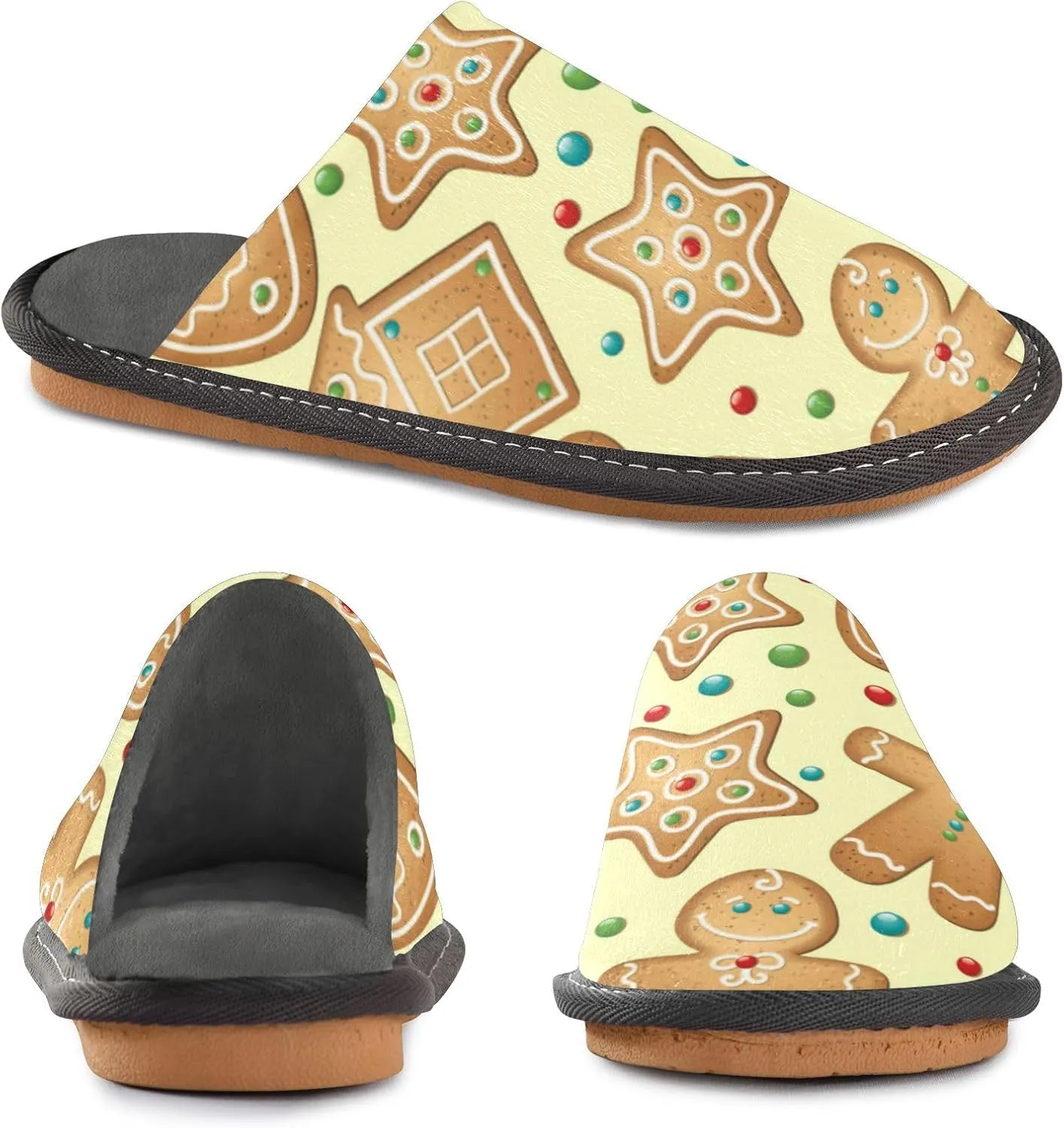 Spa Slippers Indoor House Fuzzy Slippers Soft Memory Foam Non-Slip Home Slipper Winter Shoes For Bedroom Hotel Travel 4-11
