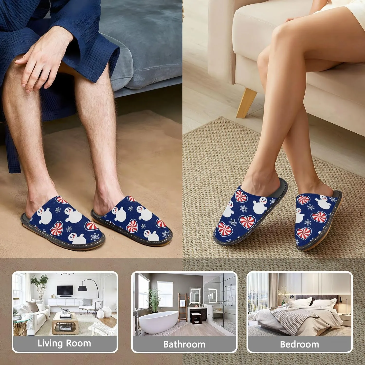 Spa Slippers Indoor House Fuzzy Slippers Soft Memory Foam Non-Slip Home Slipper Winter Shoes For Bedroom Hotel Travel 4-11