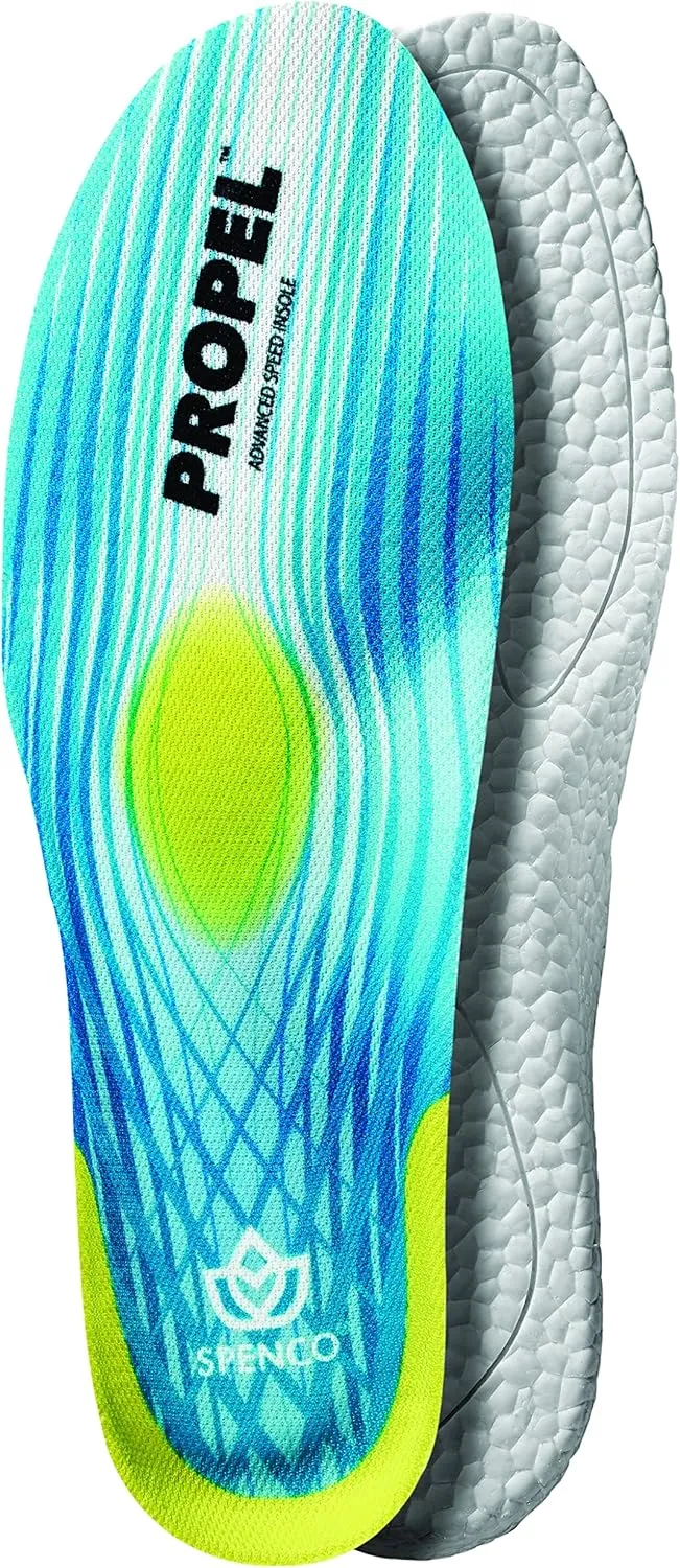 Spenco Propel Performance Shoe Insoles for Women and Men, Men's 6-7.5/Women's 7-8.5 Blue