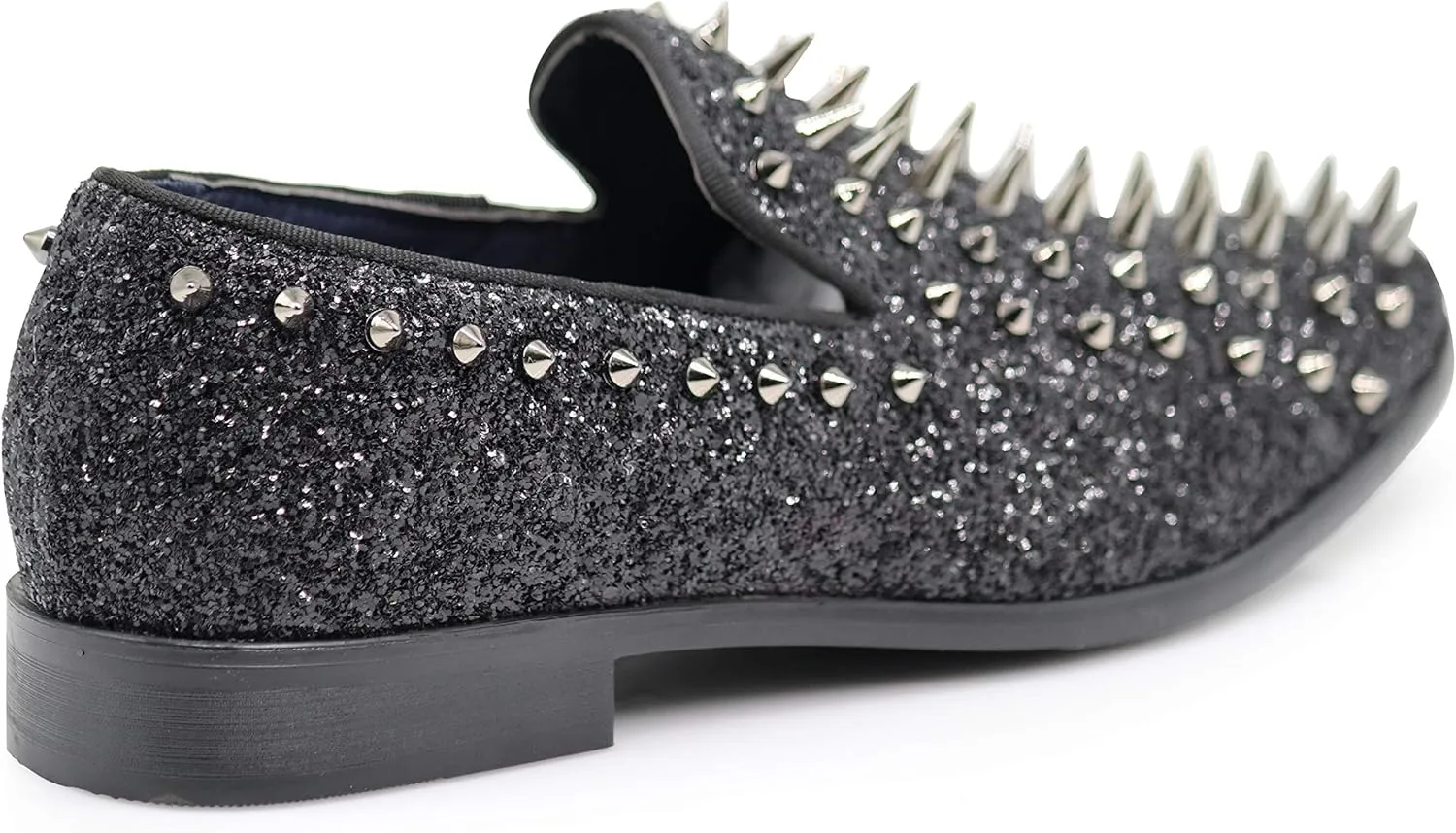 SPK09 Men's Vintage Spike Dress Loafers Slip On Fashion Shoes Classic Tuxedo Dress Shoes