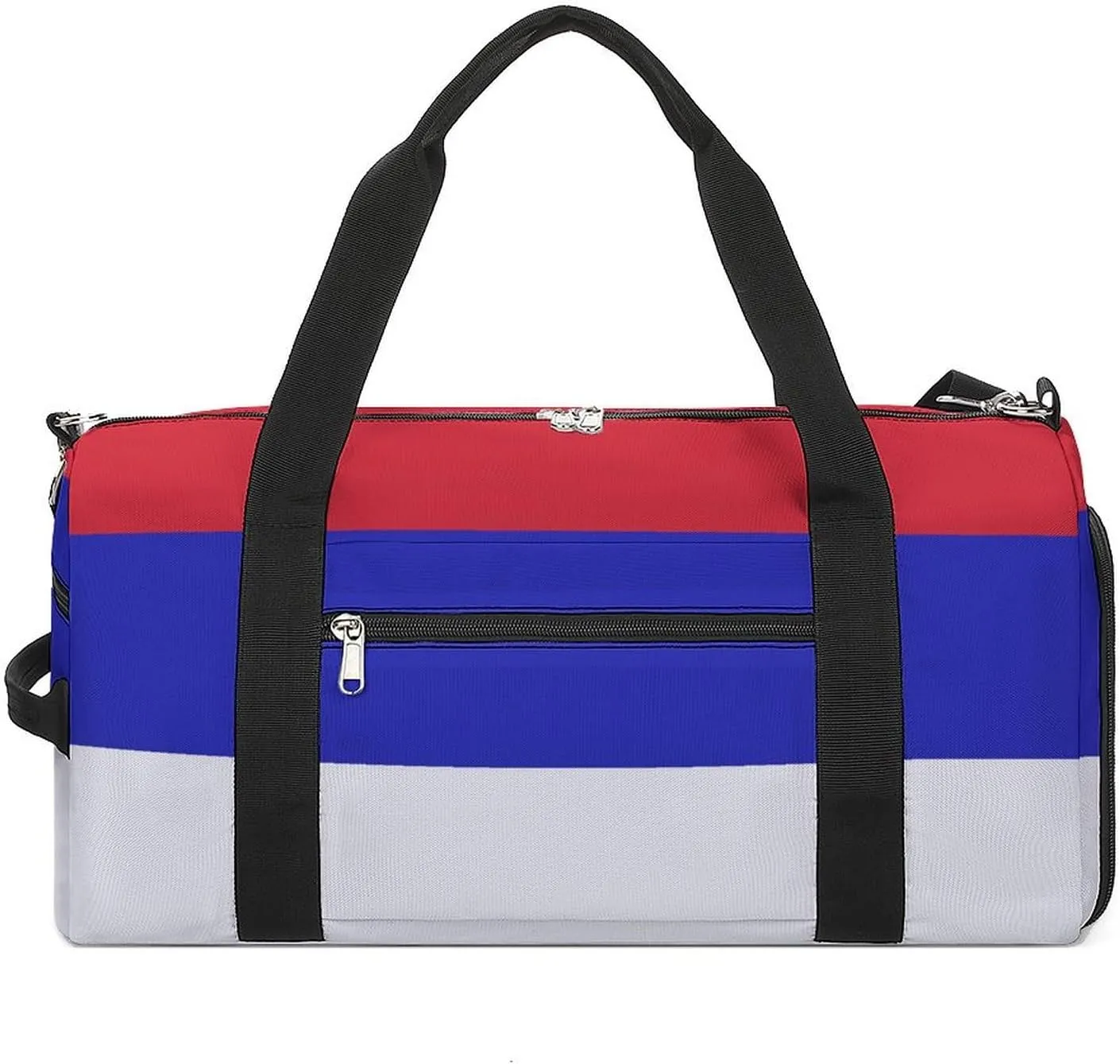 Srpska Flag Gym Duffel Bag for Men Women Shoe Compartment Waterproof Lightweight Weekender
