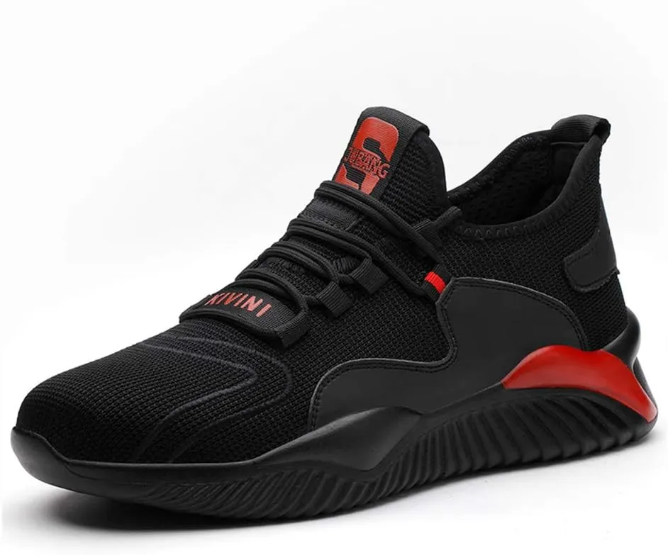 Steel Toe Safety Shoes for Men Women Work Sneakers Breathable Lightweight Industrial & Construction Shoe