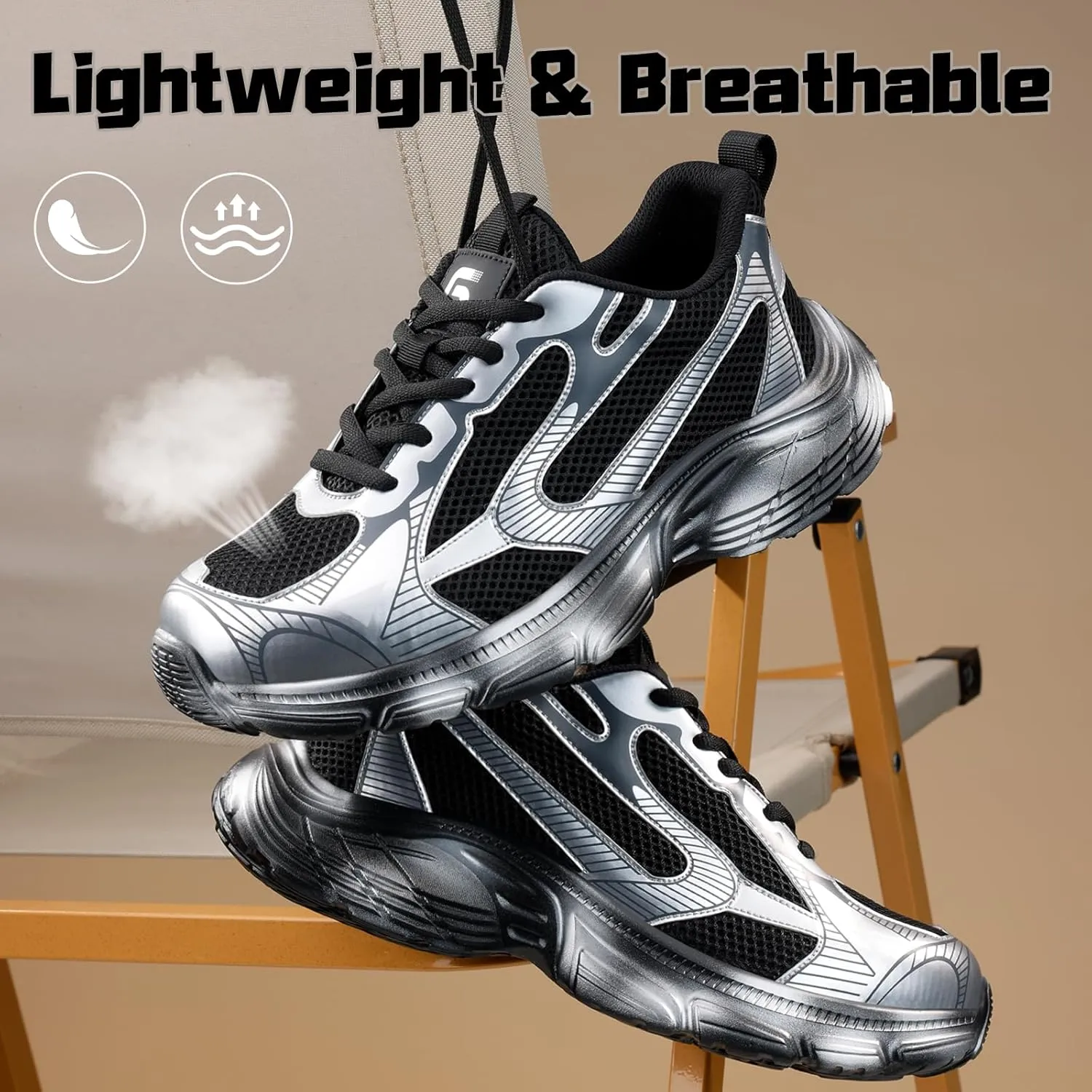 Steel Toe Shoes for Men Lightweight Work Shoes Industrial Construction Shoes Low Cut Industrial Shoes Work Sneakers Comfortable Safety Shoes for Work