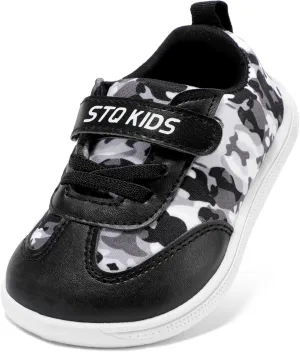 STQ Toddler Girls Boys Wide Toe Barefoot Shoes Kids Walking Tennis Comfort Sneakers Lightweight Breathable Gym Shoe